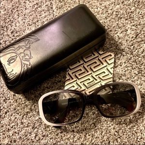 Versace gray radiant sunglasses.